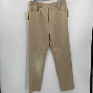 Vintage deadstock excelled tan leather pants